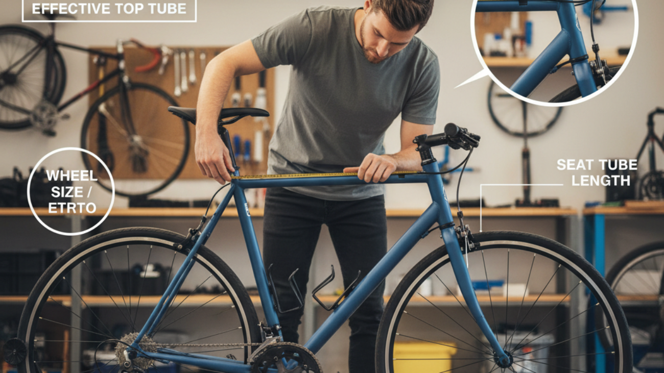 How Do I Measure the Size of a Bike? Learn step-by-step frame sizing with helpful labeled visuals.